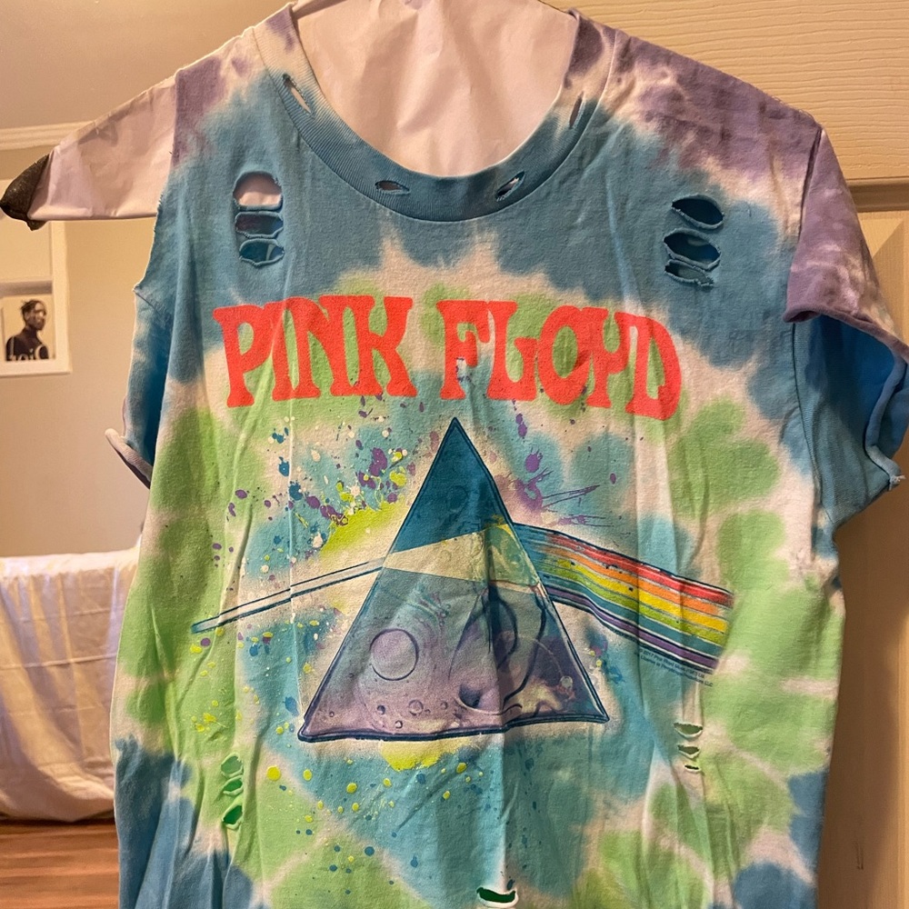 Liquid blue Pink Floyd graphic tee